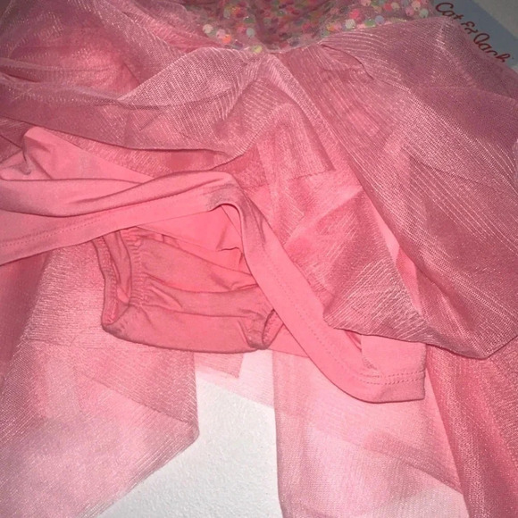 🆕  Cat & Jack Barbie Pink Sleeveless Party Dress 18m - Picture 9 of 11